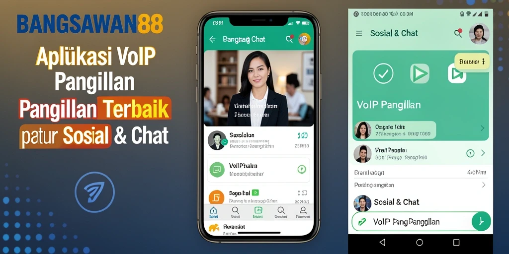 Tampilan antarmuka aplikasi BANGSAWAN88 dengan fitur VoIP Panggilan.