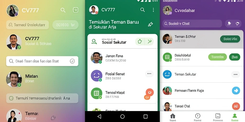 Tampilan antarmuka aplikasi CV777 yang ramah pengguna.