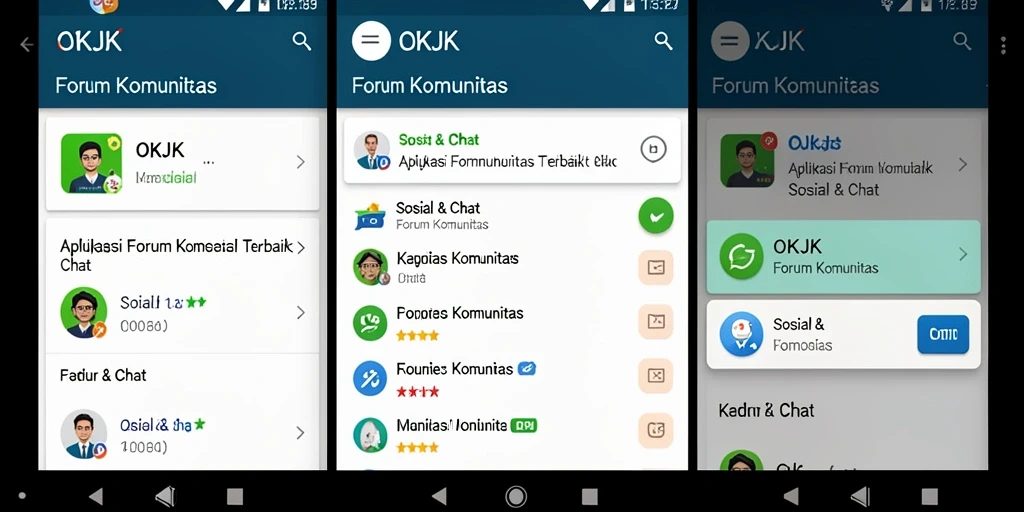 Antarmuka pengguna OKJK dalam Forum Komunitas.