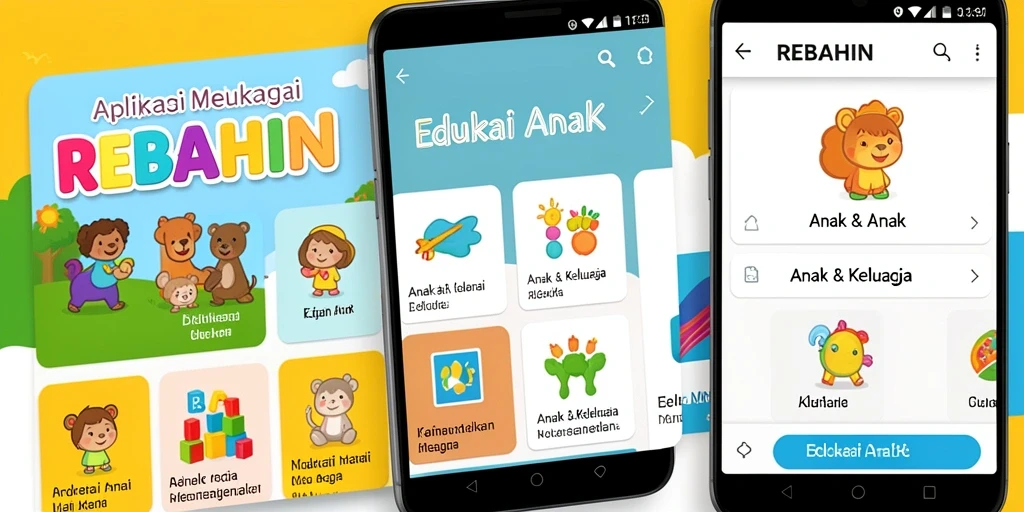 Antarmuka edukatif yang menarik dalam aplikasi REBAHIN.